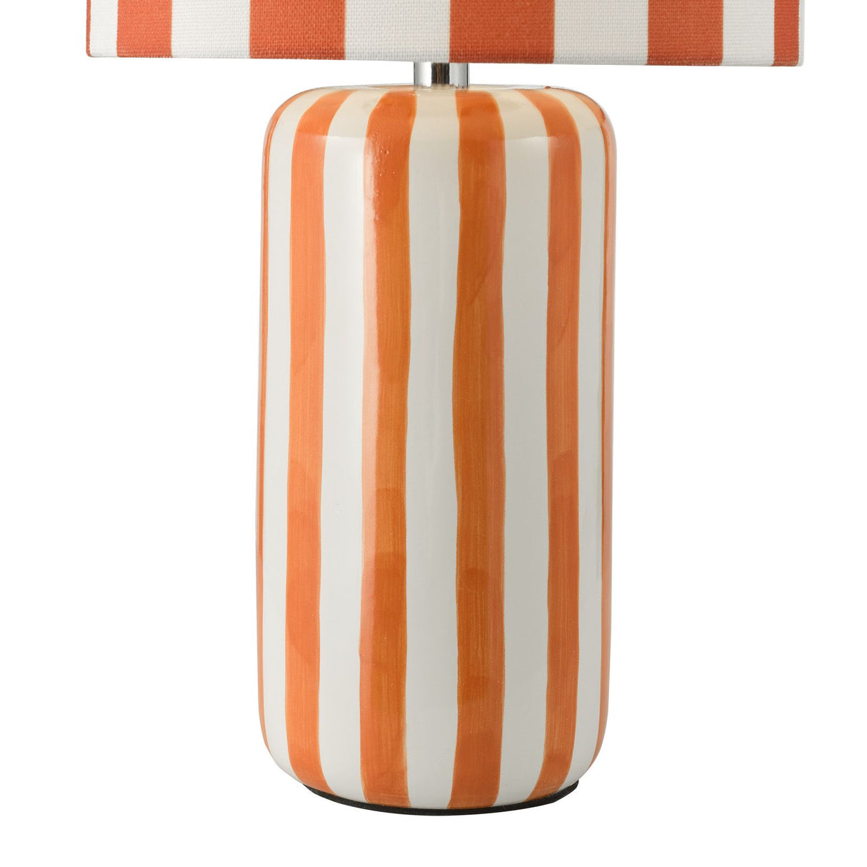 Cicada Table Lamp Orange and Polished Chrome With Shade