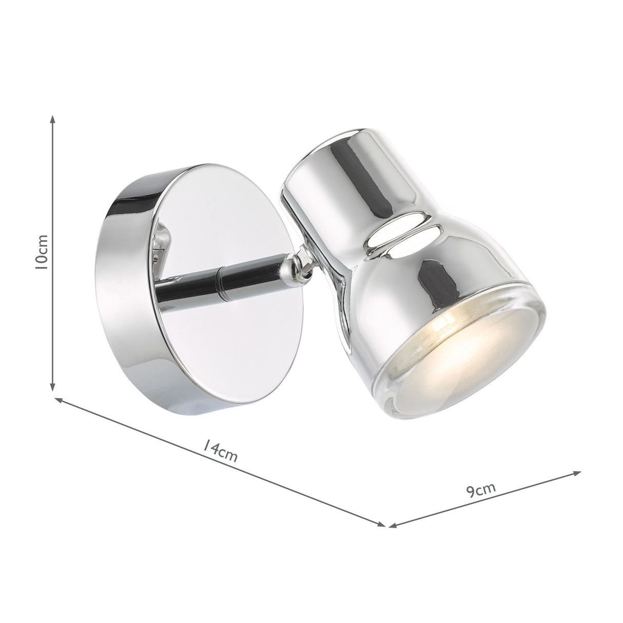 Clint Bathroom Wall Spotlight Polished Chrome IP44