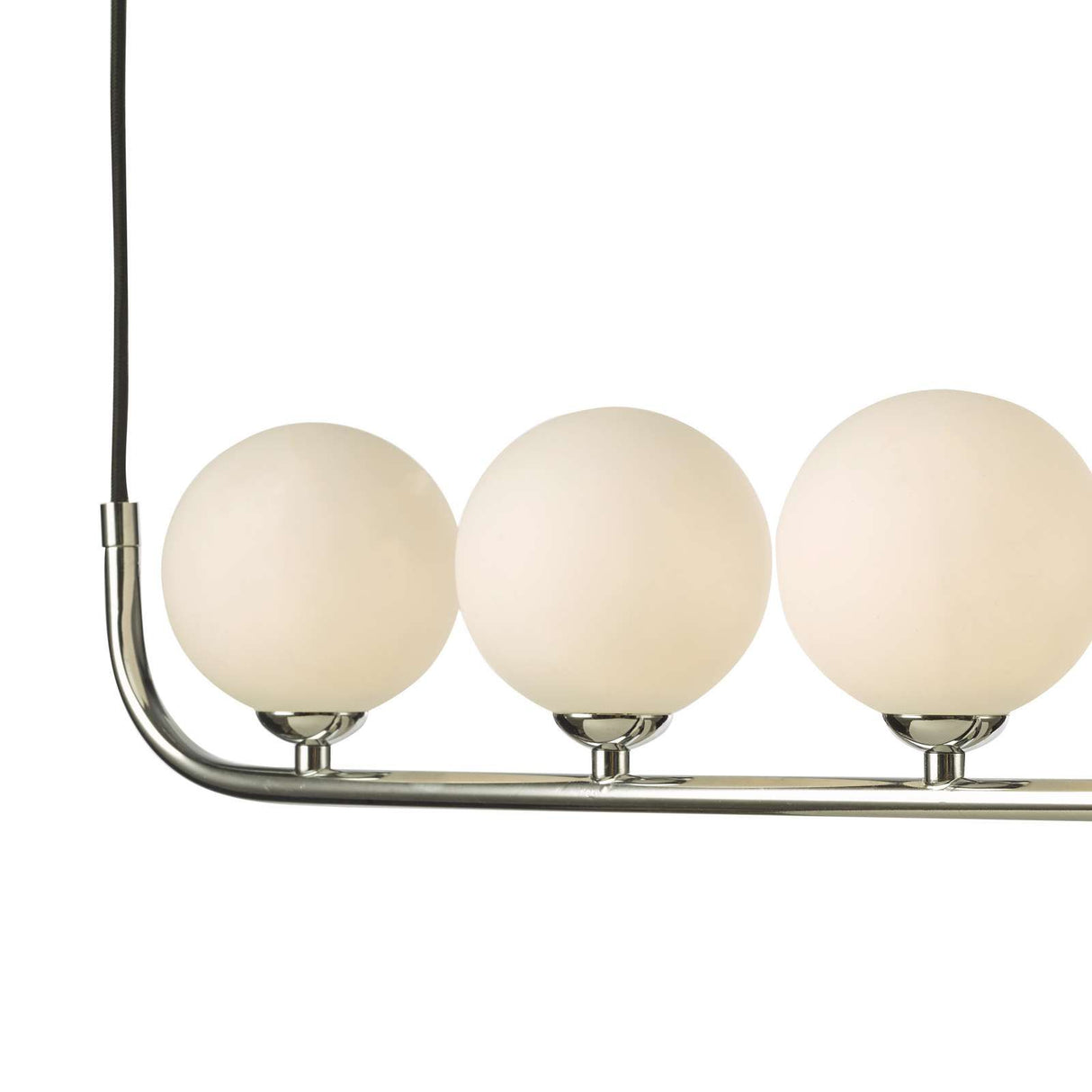 Cradle 5 Light Bar Pendant Polished Chrome With Opal Glass