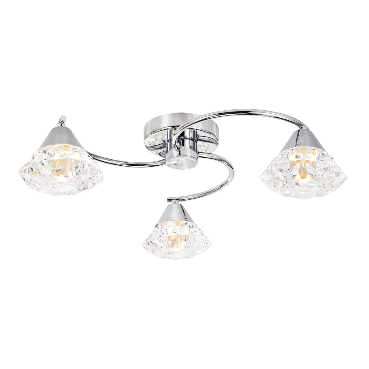 Dilys 3 Light Semi-Flush Polished Chrome