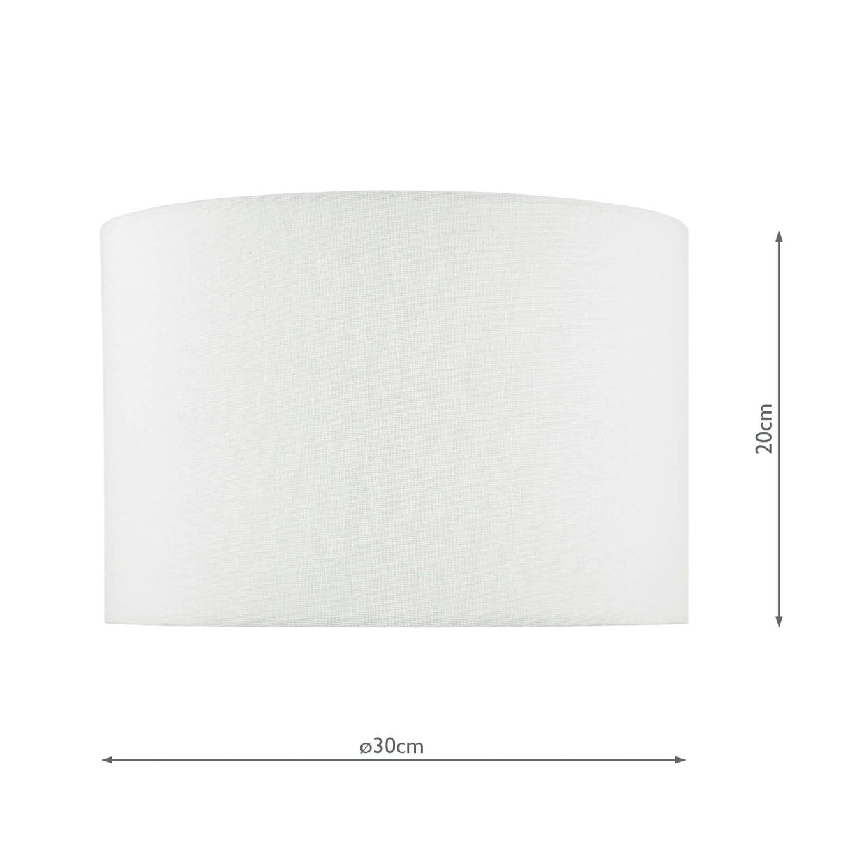 Dolce White Cotton Drum Shade 30cm