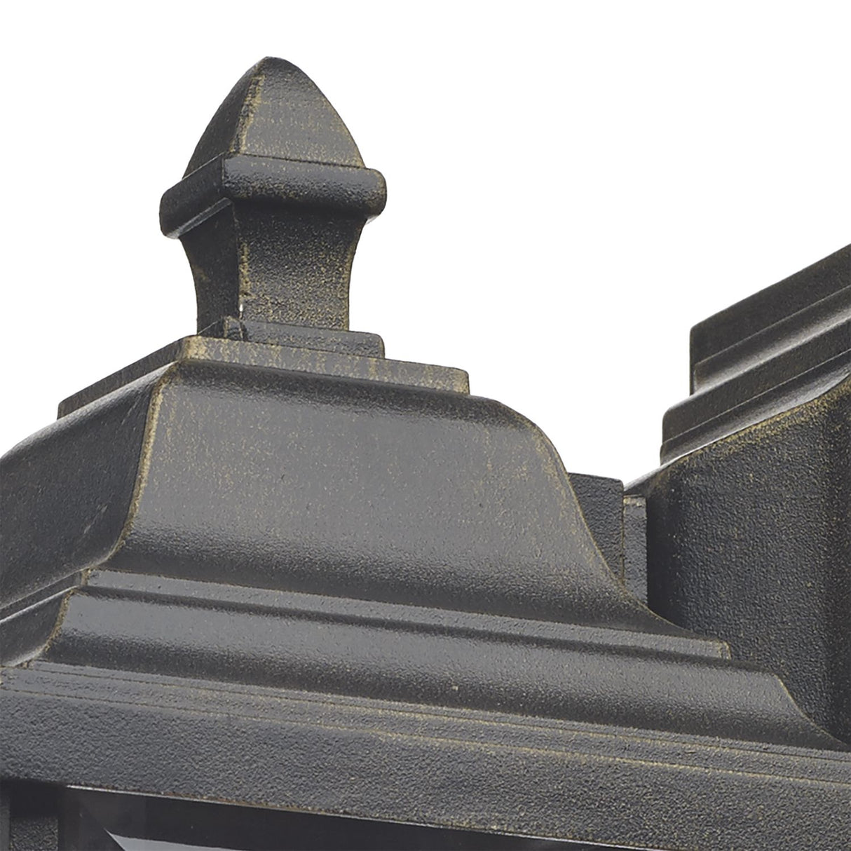 Doyle Outdoor Wall Light Black/Gold Glass IP44