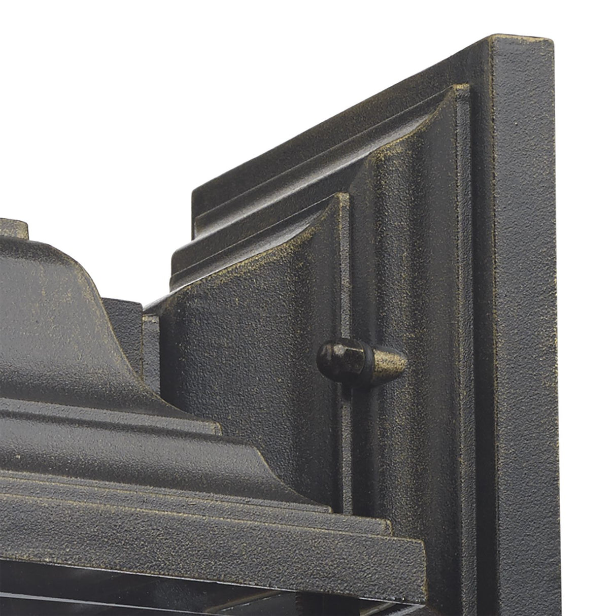 Doyle Outdoor Wall Light Black/Gold Glass IP44