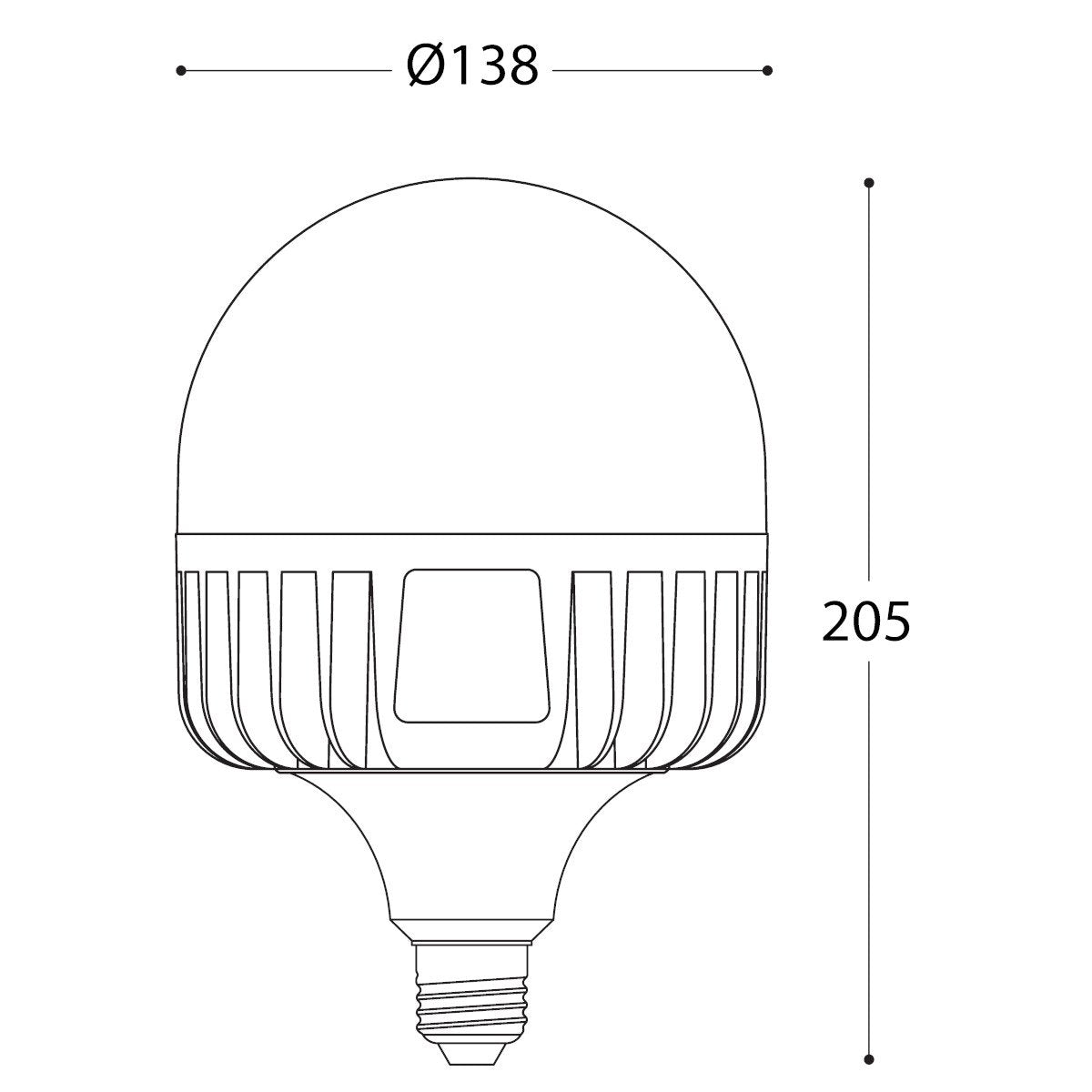 60W 7600lm E27 HighPower LED 4000K, Lamp