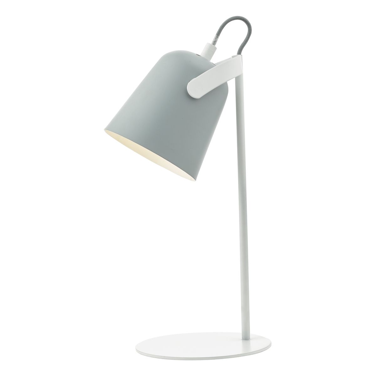 Effie Table Lamp Soft Matt Grey and White