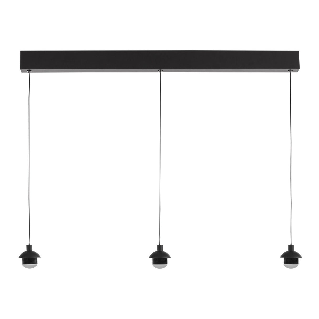 Eileen 3 Light Bar Pendant Matt Black LED - Fitting Only