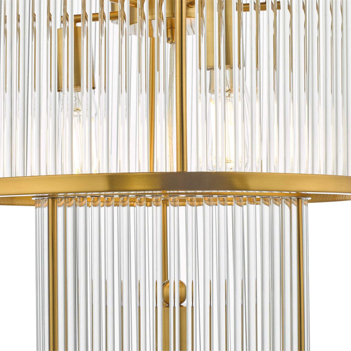 Eleanor 15 Light Chandelier Natural Brass Glass