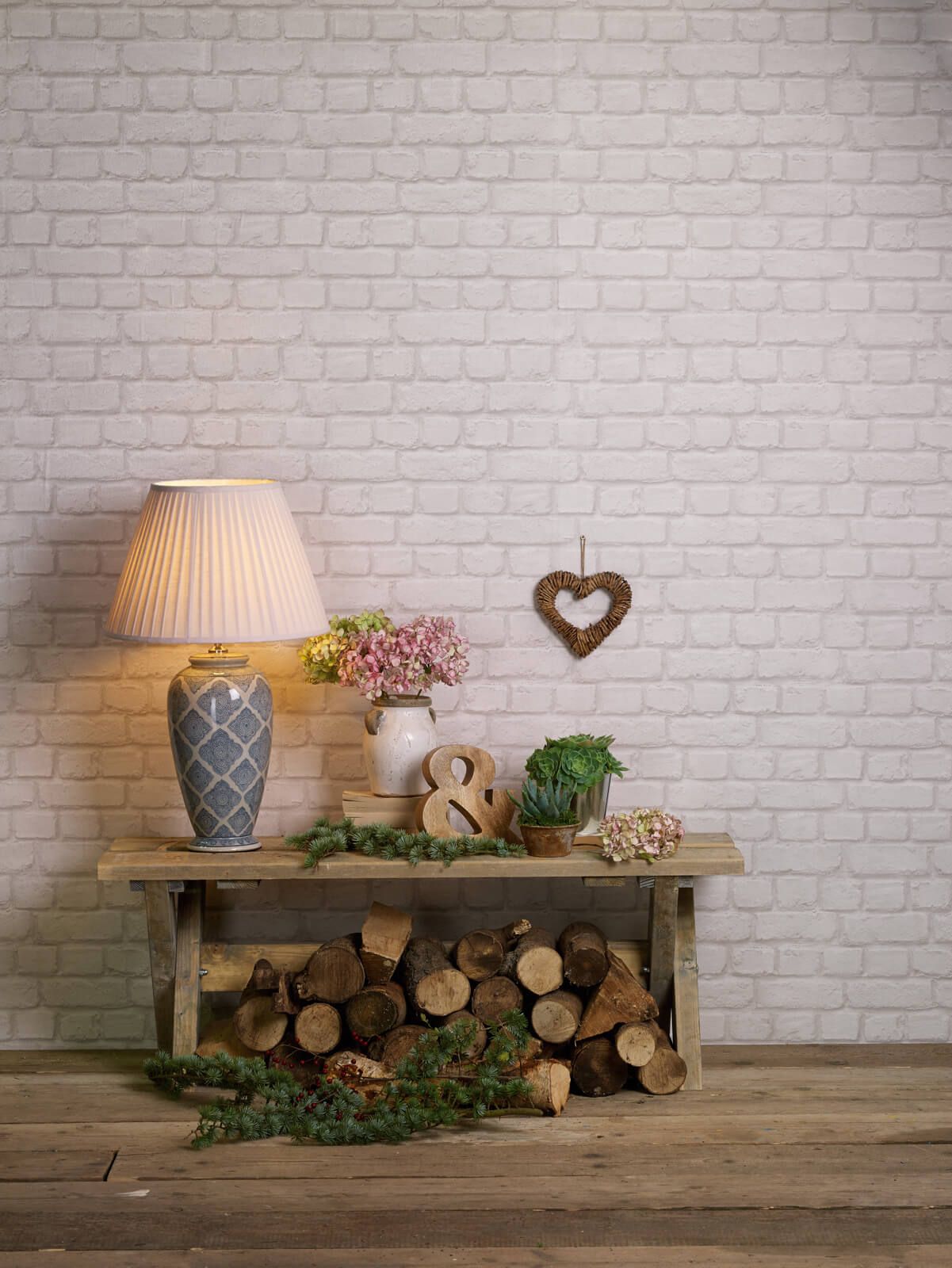 Ely Table Lamp Blue With Shade