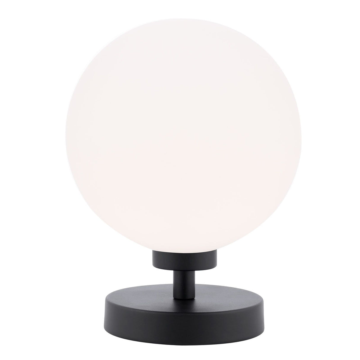 Esben Touch Table Lamp Matt Black With Opal Glass