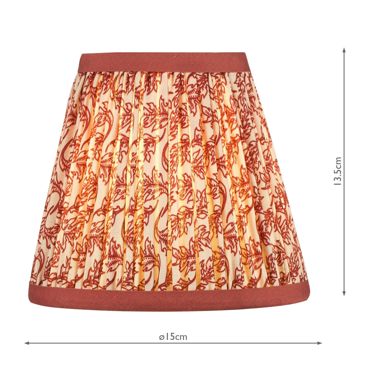 Esther Red Cotton Empire Shade 15cm 15cm