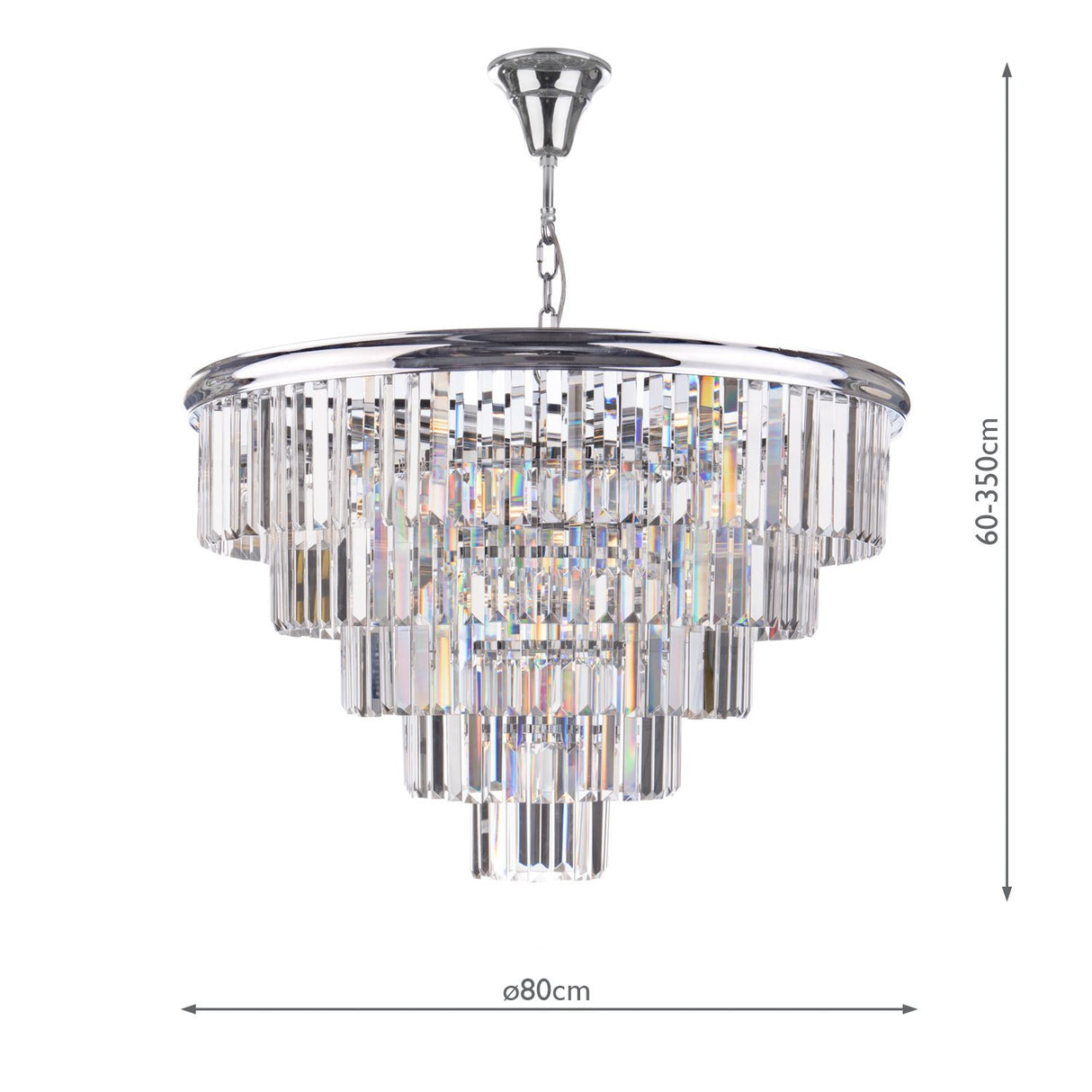 Eulalia 12 Light Chandelier Polished Chrome Crystal
