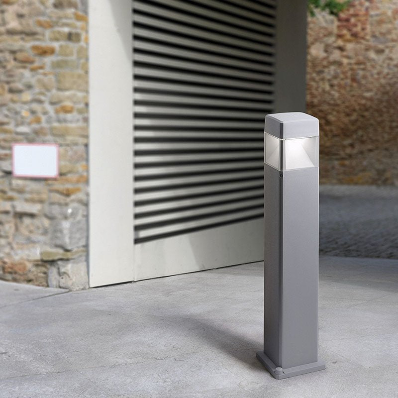 Elisa 800 10W GX53 LED CCT, Bollard, Grey/Clear