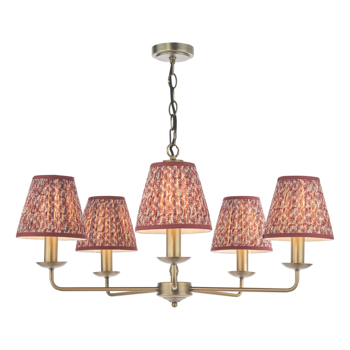 Favian 5 Light Pendant Matt Bronze With Shade