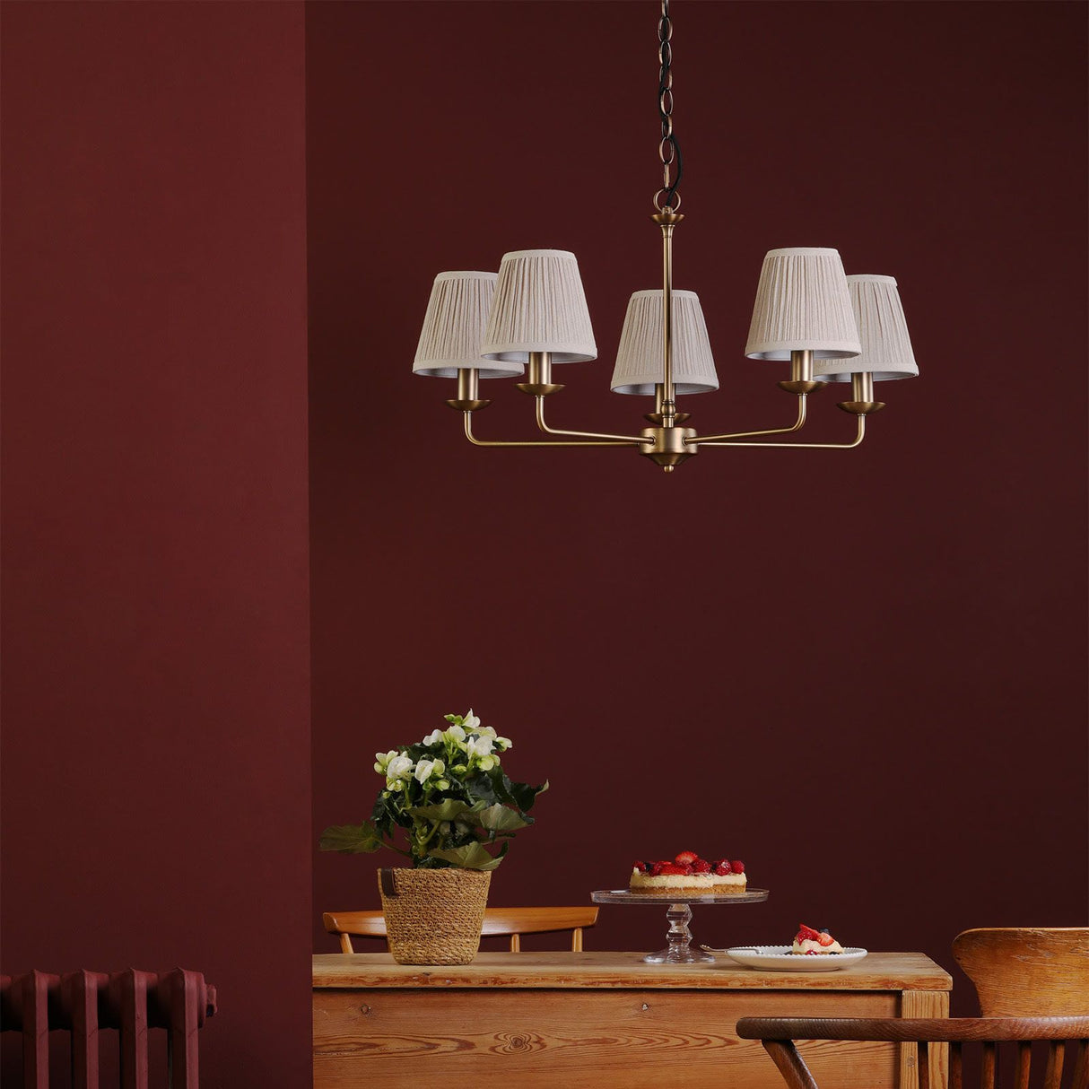 Favian 5 Light Pendant Matt Bronze Fitting Only