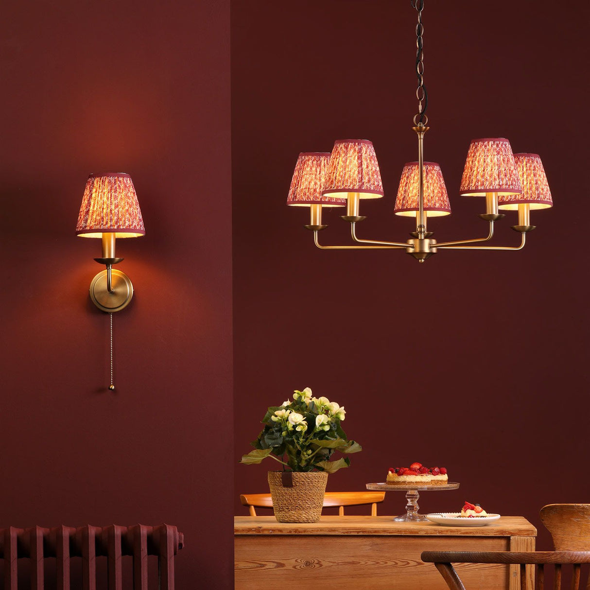Favian Wall Light Matt Bronze With Shade