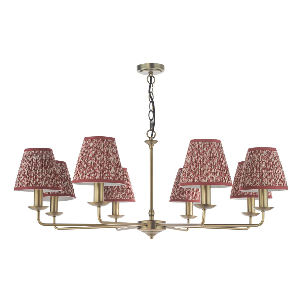 Favian 8 Light Pendant Matt Bronze With Shade