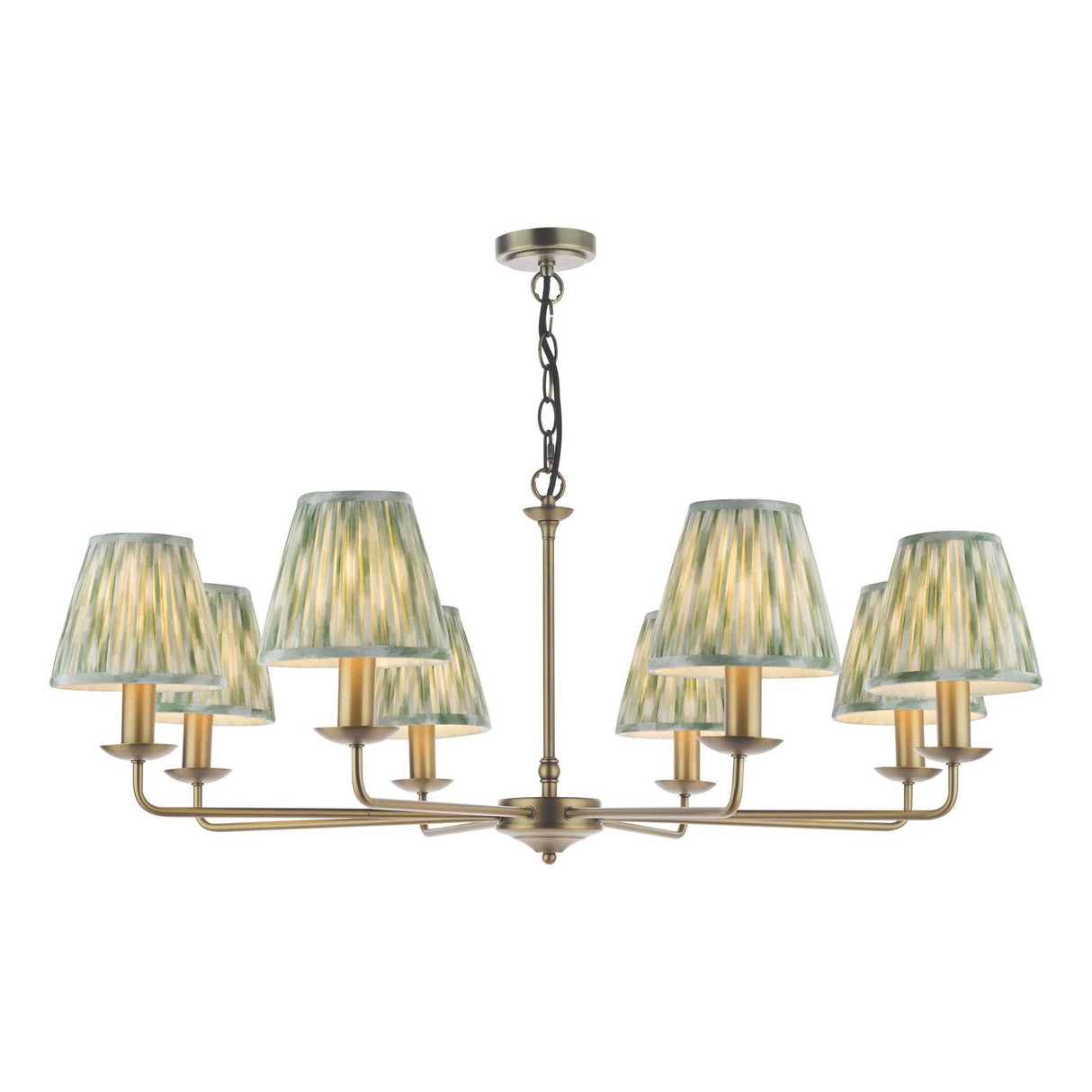 Favian 8 Light Pendant Matt Bronze With Shade
