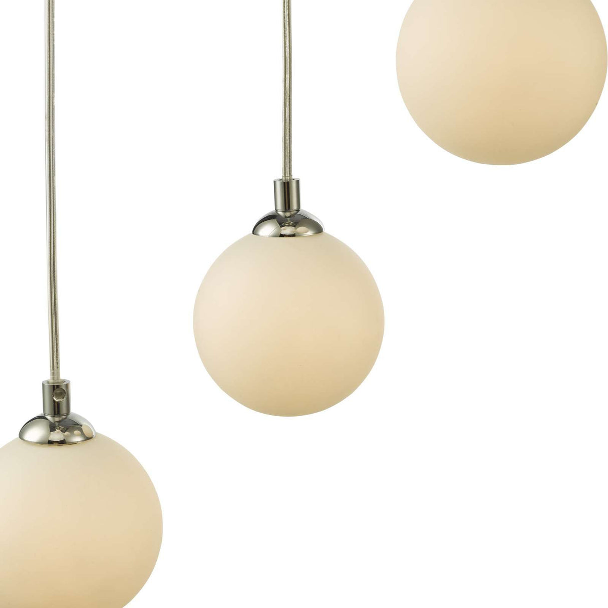 Federico 5 Light Cluster Pendant Polished Chrome With Opal Glass