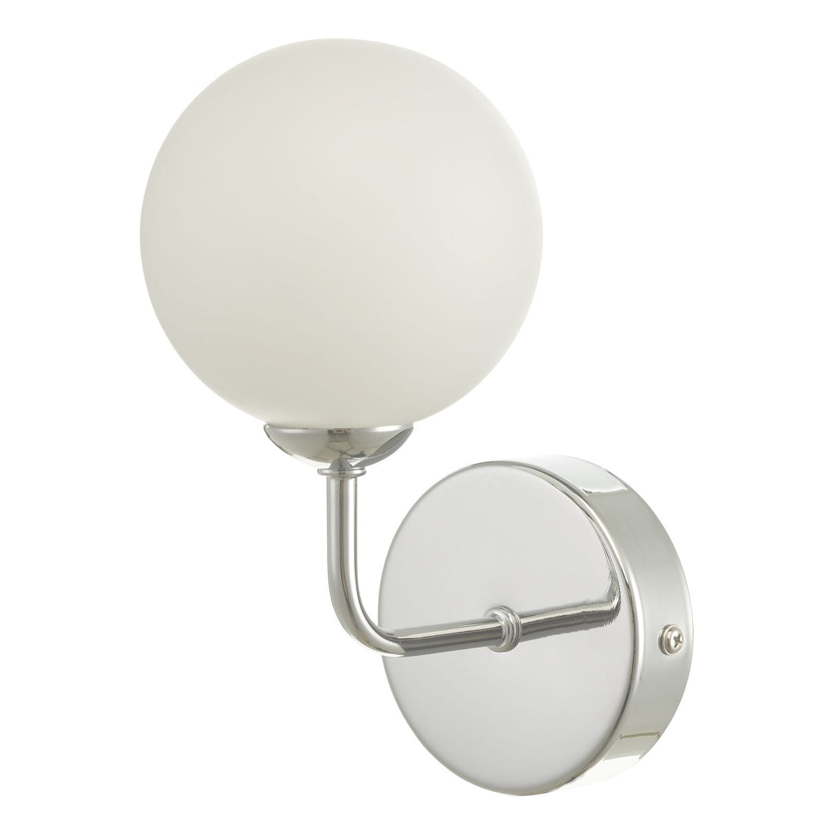 Feya Wall Light Polished Chrome With Opal Glass