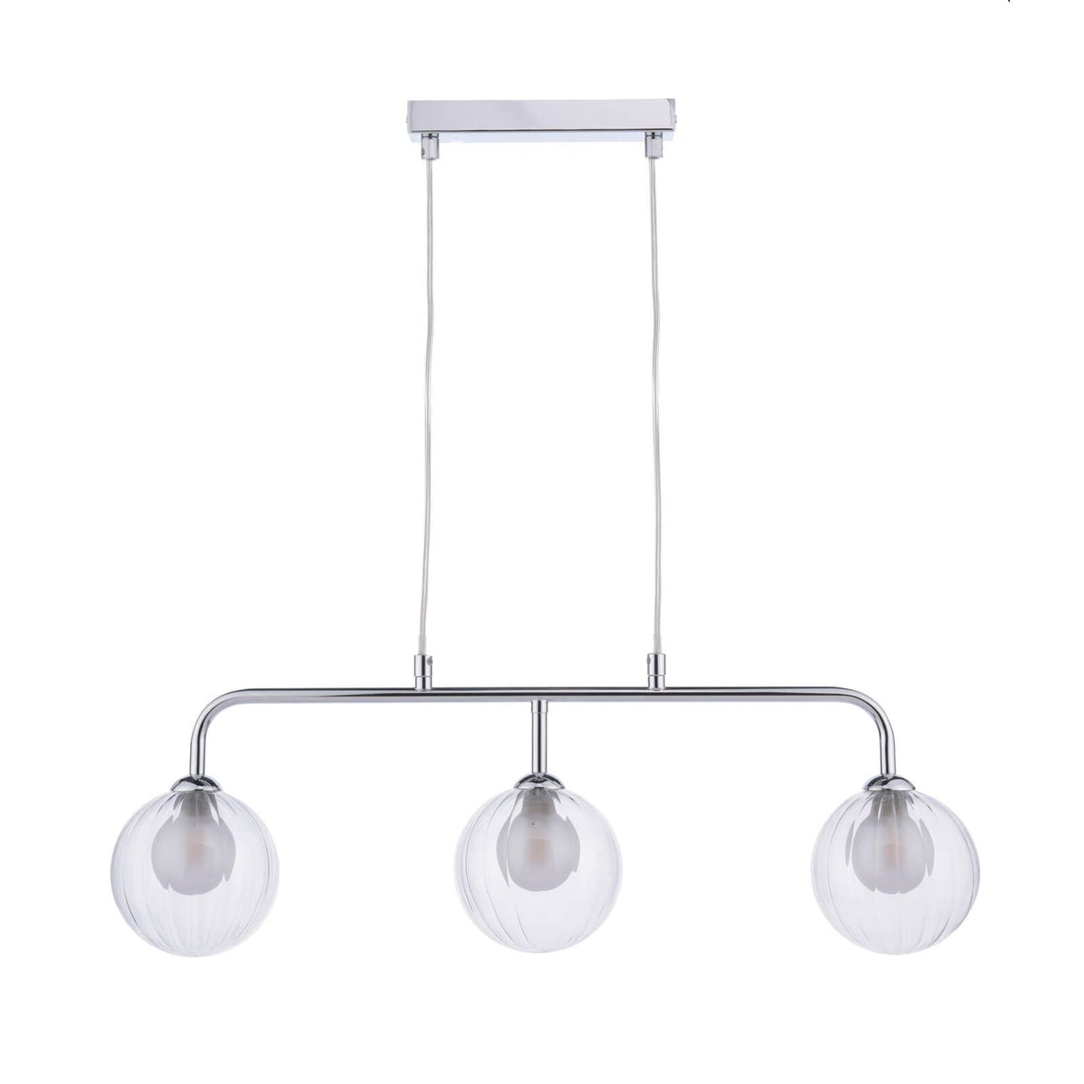 Feya 3 Light Bar Pendant Polished Chrome With Clear/Opal Glass