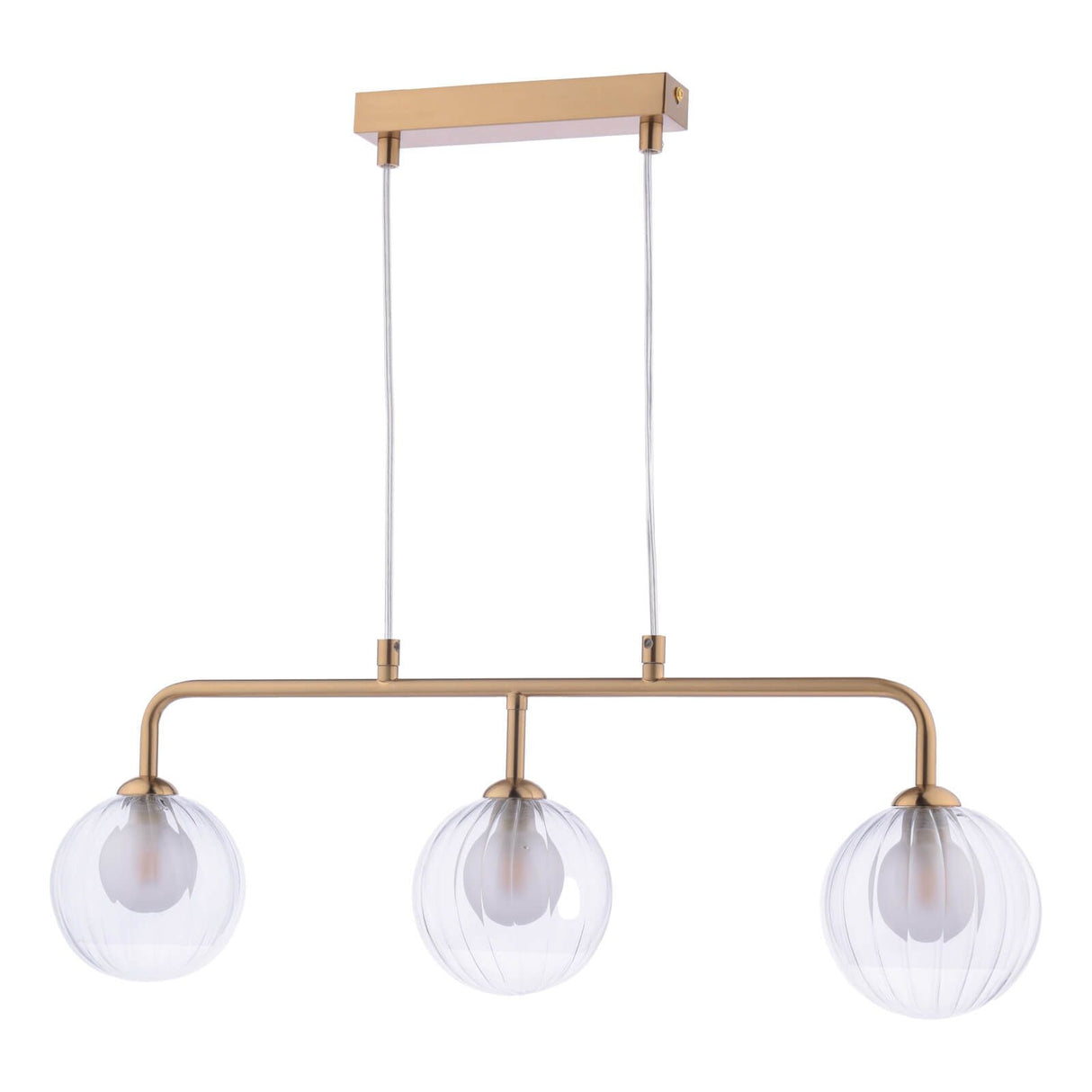 Feya 3 Light Bar Pendant Antique Bronze With Clear/Opal Glass