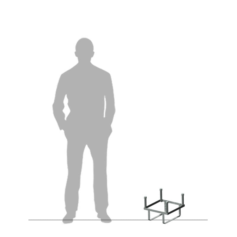 Large foundation frame, 250mm square in galvanised steel (FF01)