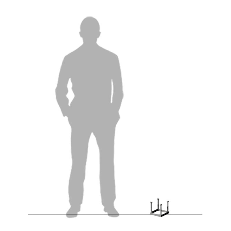 Small foundation frame, 100mm square in galvanised steel (FF03)