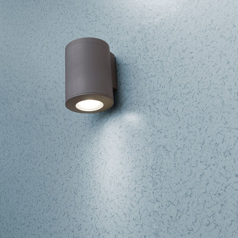 Franca 90 1L 3.5W GU10 LED CCT, Wall Light, Black/Clear