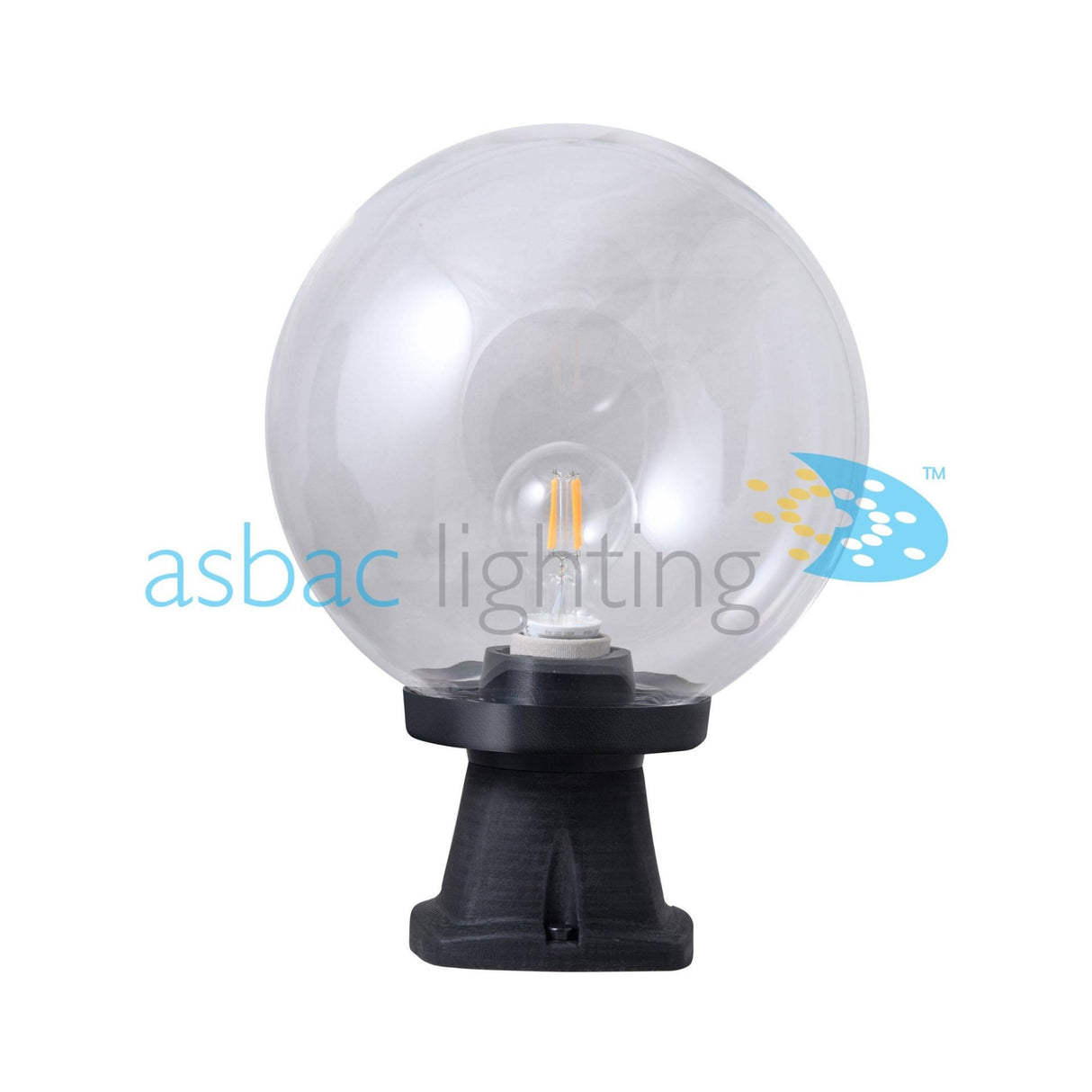 Globe 250 Modern Disma E27 (No Lamp), Pedestal Globe, Black/Opal
