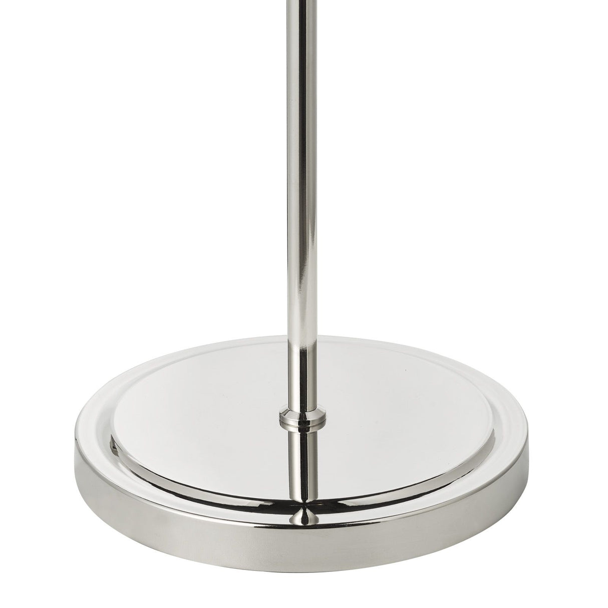 Glynis Floor Lamp Polished Nickel and Smoked Ribbed Glass