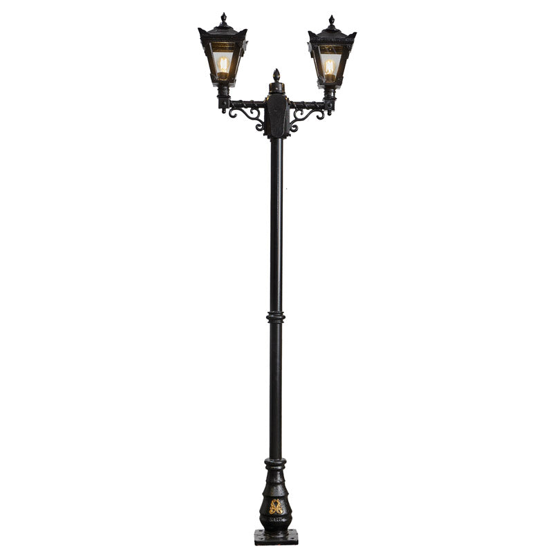 Victorian style medium double headed lamp post 2.47m (H036)