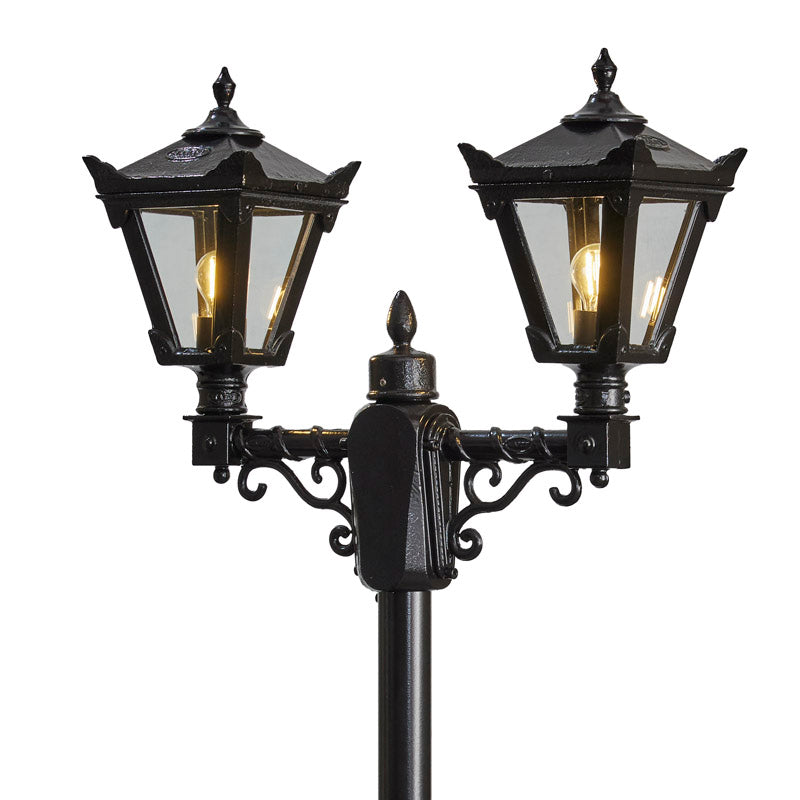 Victorian style medium double headed lamp post 2.47m (H036)