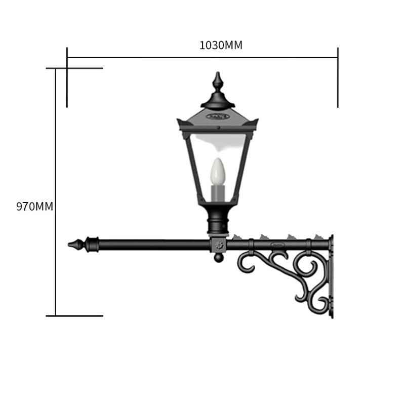 Victorian wall light with extension 0.97m (H042)