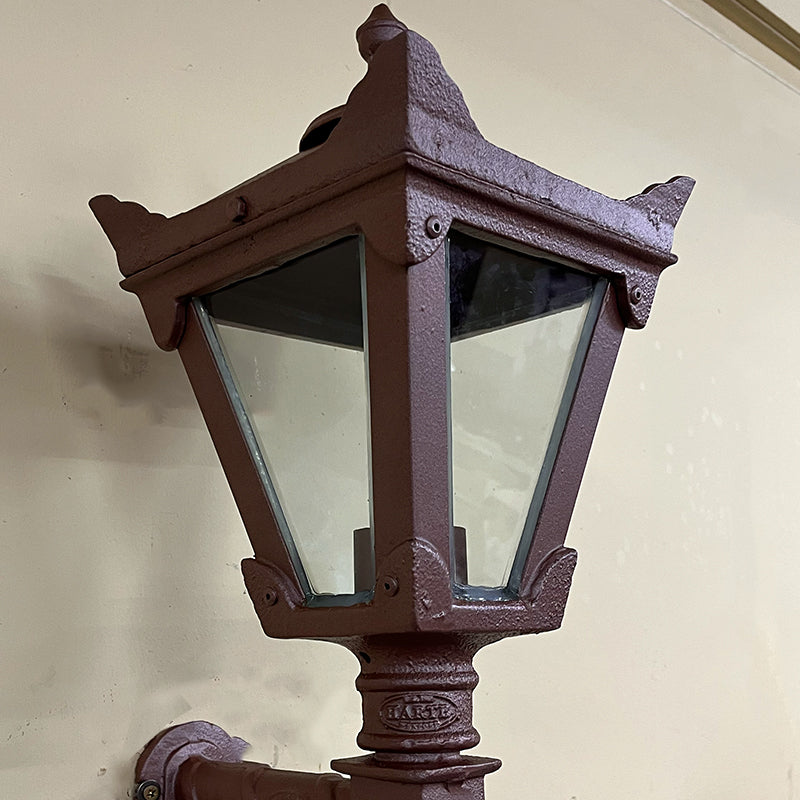 Victorian traditional wall light in dark red (H043fbr)