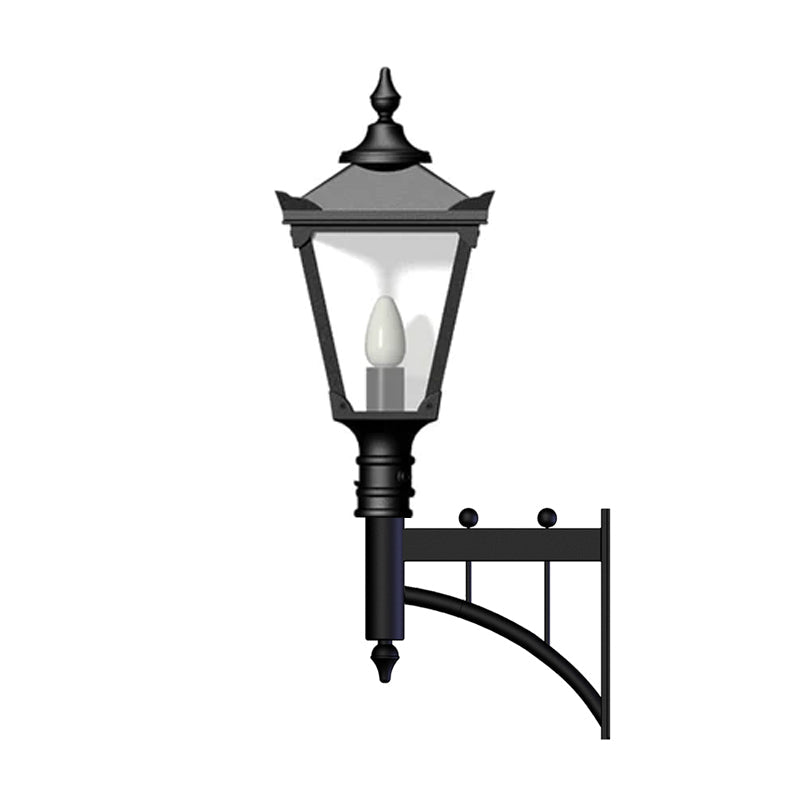 Victorian cast iron wall light with short arm 0.97m (H048)