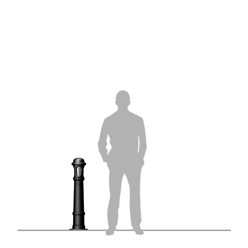 Decorative bollard light in cast iron 0.95m (H193)