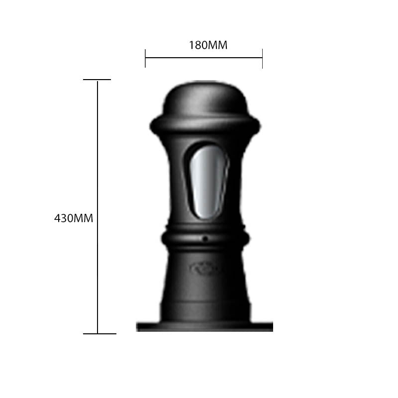 Decorative bollard light in cast iron 0.43m (H195)