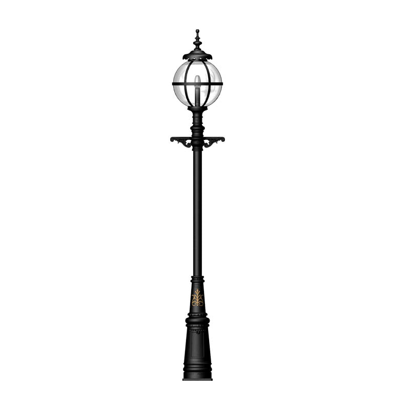 Victorian globe lamp post in cast iron 3.6m (H201)
