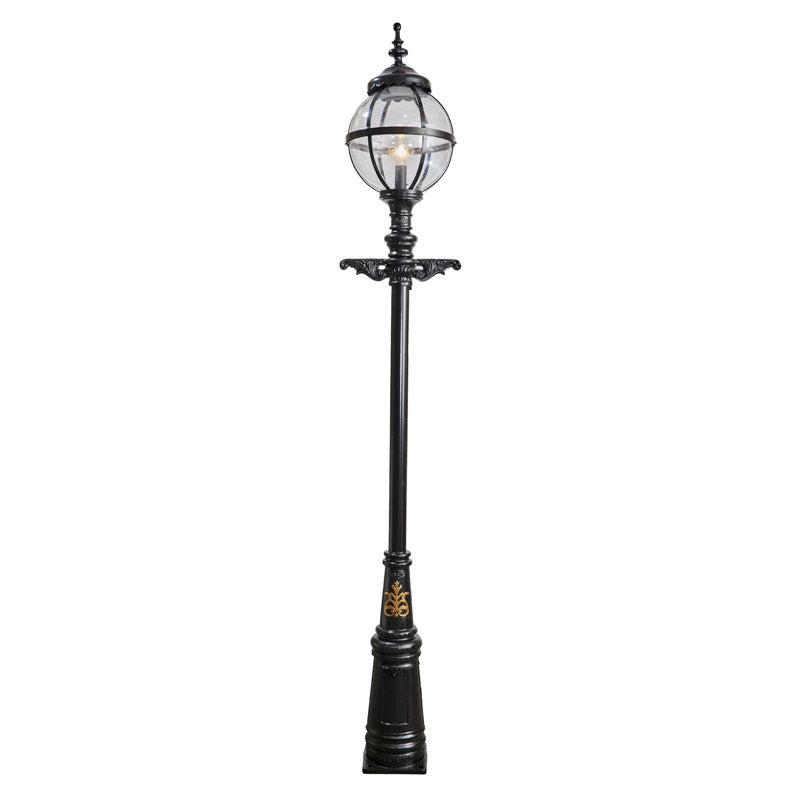 Victorian globe lamp post in cast iron 3.6m (H201)
