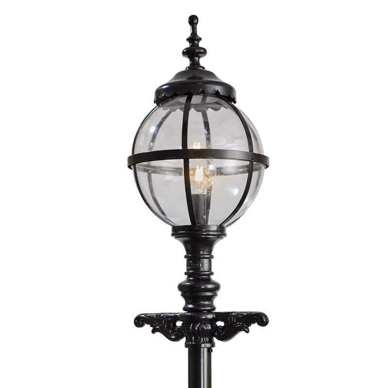 Victorian globe lamp post in cast iron 3.6m (H201)
