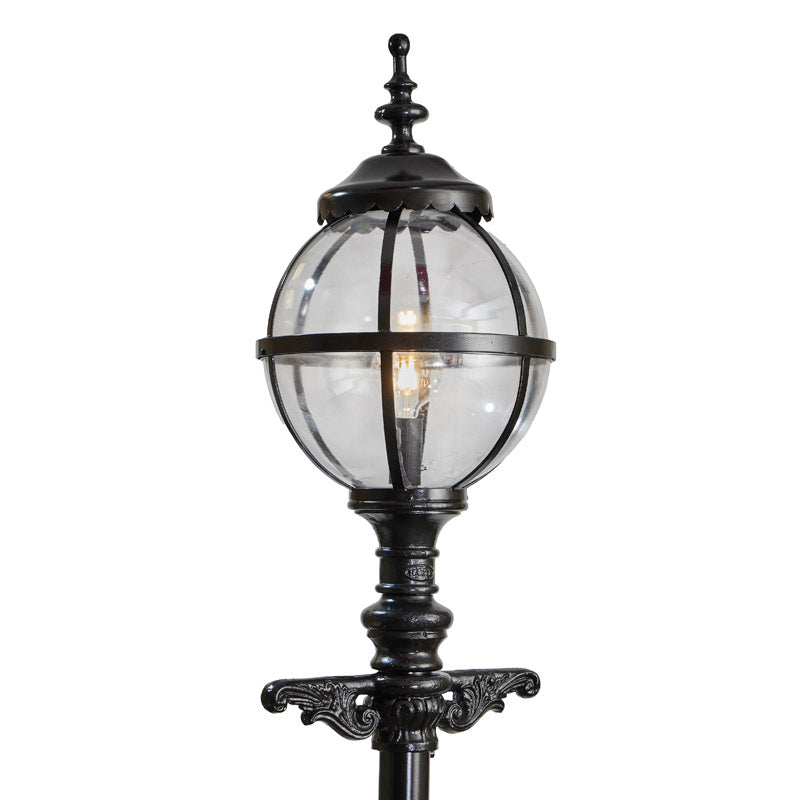 Victorian globe lamp post in cast iron 3.6m (H201)