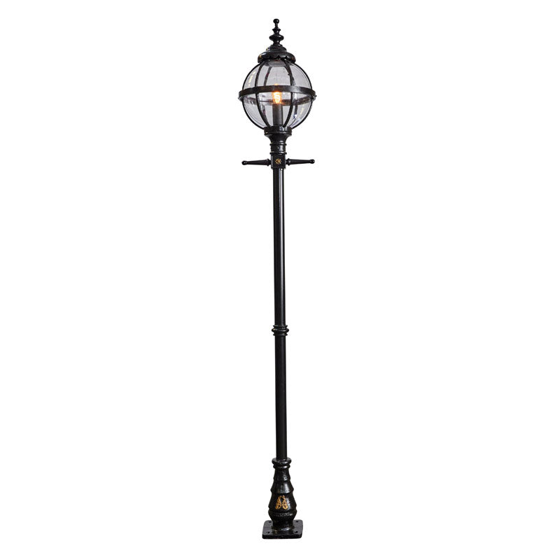 Victorian globe lamp post in cast iron 2.7m (H206)