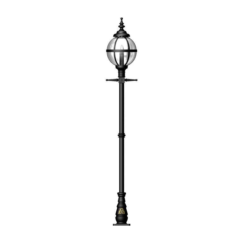 Victorian globe lamp post in cast iron 2.5m (H207)