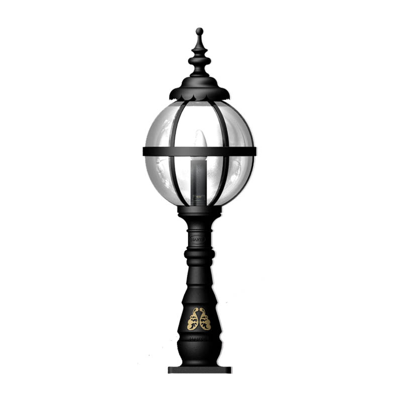 Victorian globe pedestal light in cast iron 1.1m (H208)