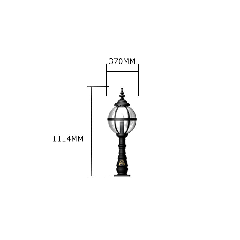 Victorian globe pedestal light in cast iron 1.1m (H208)