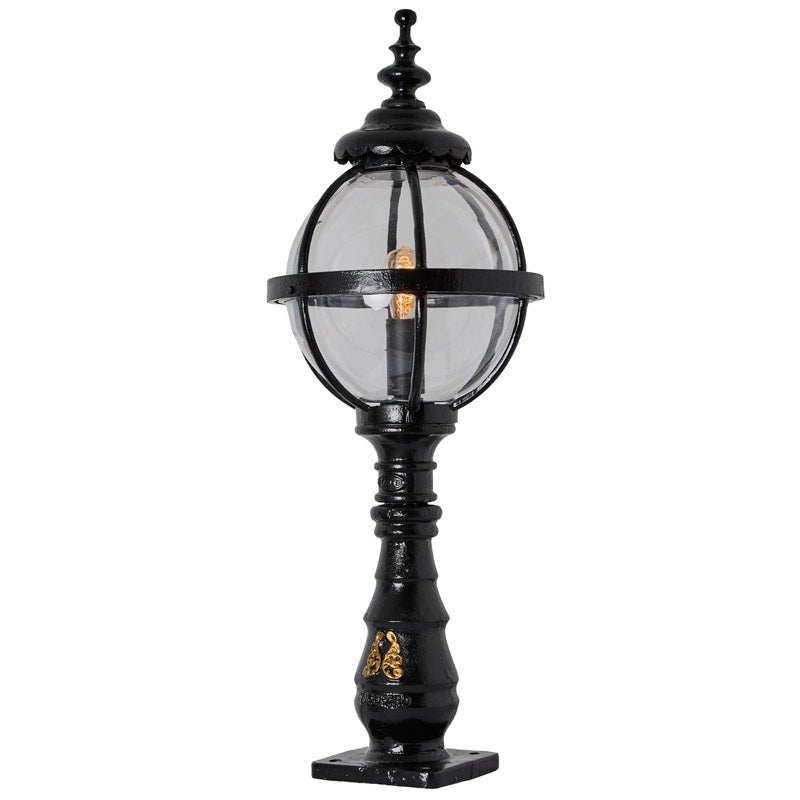 Victorian globe pedestal light in cast iron 1.1m (H208)