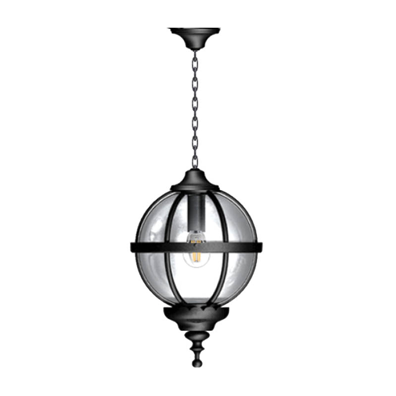 Victorian globe hanging light with chain 0.65m (H222)