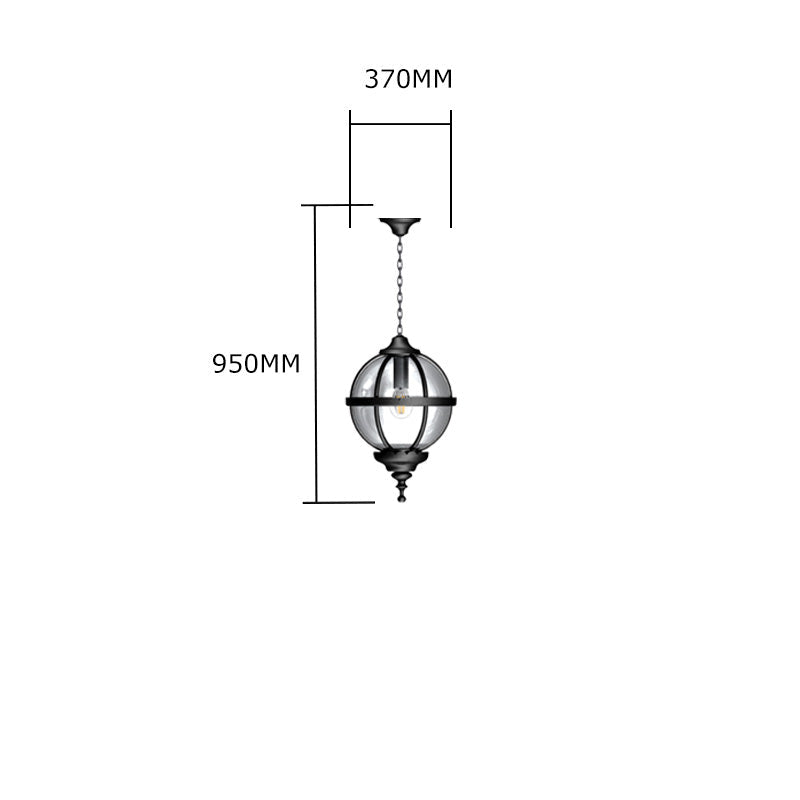 Victorian globe hanging light with chain 0.65m (H222)
