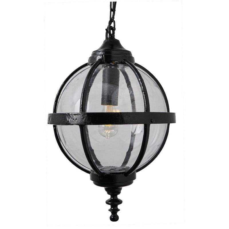 Victorian globe hanging light with chain 0.65m (H222)