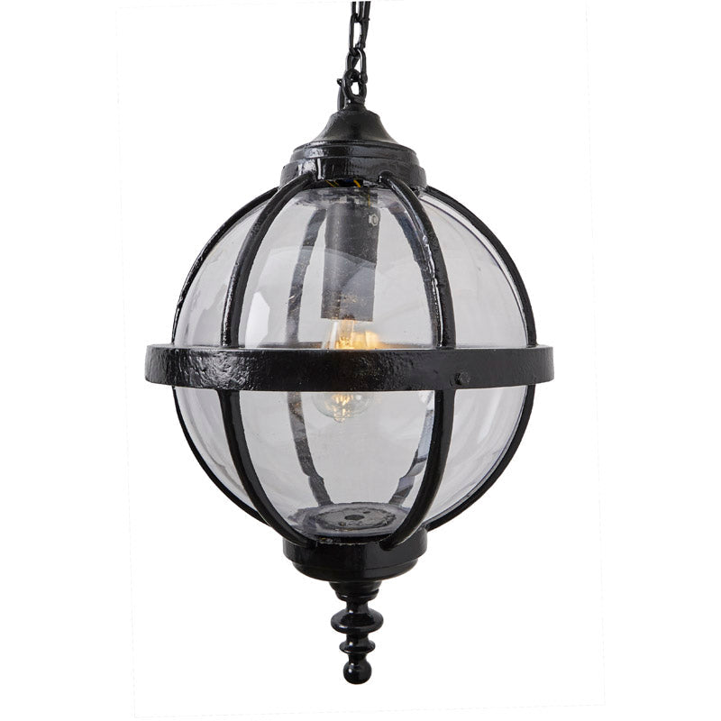 Victorian globe hanging light with chain 0.65m (H222)